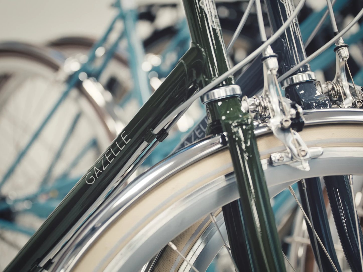Technisches Detail eines klassischen Gazelle Fahrrads